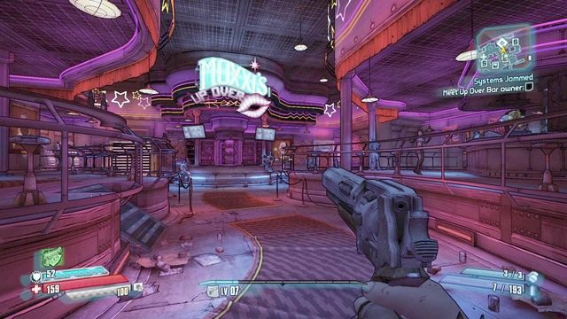 Po dotarciu do baru Moxxi porozmawiaj z Rolandem i Lilith po czym podejdź do baru i porozmawiaj z Moxxi - Systems Jammed | Zadania główne w Borderlands The Pre-Sequel - Borderlands: The Pre-Sequel! - poradnik do gry
