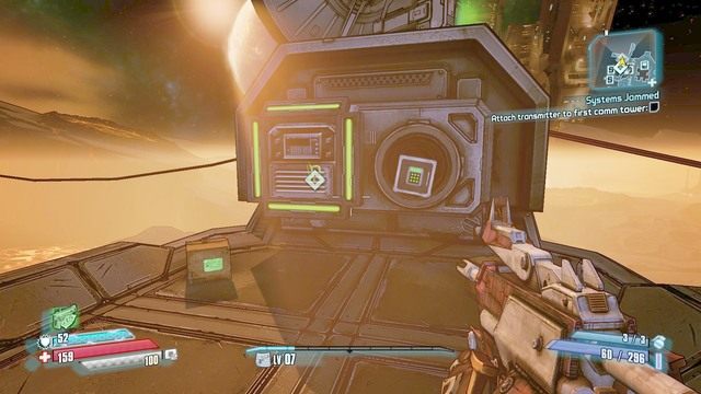 Po aktywacji pierwszego transmitera udaj się na zachód do drugiego, przejdź dachami - Systems Jammed | Zadania główne w Borderlands The Pre-Sequel - Borderlands: The Pre-Sequel! - poradnik do gry