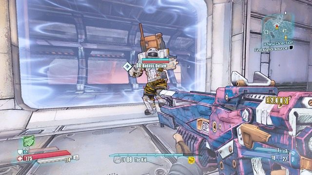 Po tym jak drzwi się otworzą zabijaj kolejnych przeciwników po czym udaj się na schody i zabij elitarnego bandytę (prefiks Badass) - A New Direction | Zadania główne w Borderlands The Pre-Sequel - Borderlands: The Pre-Sequel! - poradnik do gry