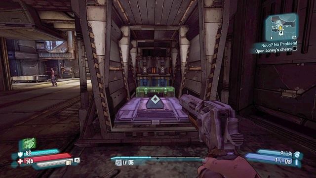Porozmawiaj z Janey żeby wziąć zadanie po czym udaj się do kontenera obok niej - Nova? No Problem! | Misje poboczne - Serenitys Waste w Borderlands - Borderlands: The Pre-Sequel! - poradnik do gry