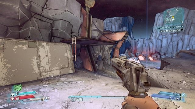 Dojdziesz do skarpy, na którą musisz skoczyć - Land Among the Stars | Misje poboczne - Serenitys Waste w Borderlands - Borderlands: The Pre-Sequel! - poradnik do gry