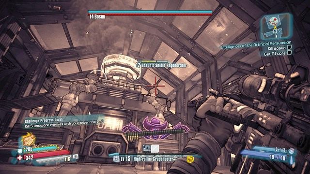 Przemieszczaj się dalej na północ a dotrzesz do miejsca pobytu samego Bosuna - Intelligences of the Artificial Persuasion | Zadania główne w Borderlands - Borderlands: The Pre-Sequel! - poradnik do gry