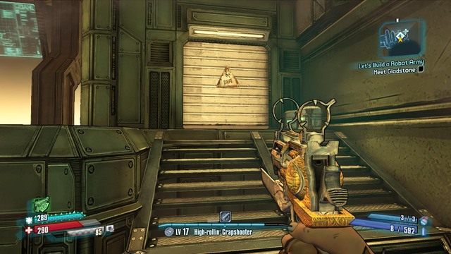 Przemieszczaj się po kolejnych korytarzach a dotrzesz do większego pomieszczenia - Lets Build a Robot Army | Zadania główne w Borderlands The Pre-Sequel - Borderlands: The Pre-Sequel! - poradnik do gry