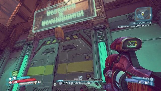 Przedzieraj się przez kolejnych przeciwników a dotrzesz do kolejnej lokacji Research and Development - Home Sweet Home | Zadania główne w Borderlands The Pre-Sequel - Borderlands: The Pre-Sequel! - poradnik do gry