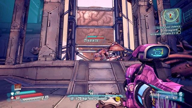Kartę dostępu otrzymasz zabijając Stalkera X-STLK-23 - Science and Violence | Zadania główne w Borderlands The Pre-Sequel - Borderlands: The Pre-Sequel! - poradnik do gry