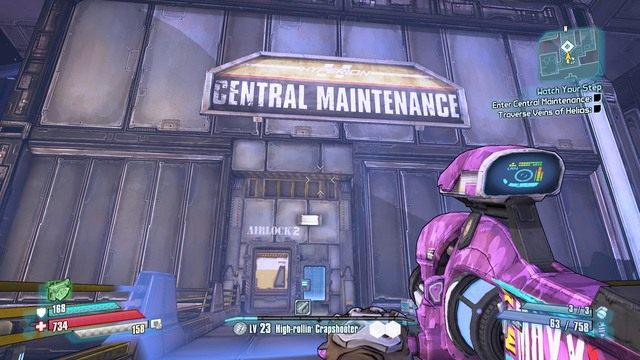 Po dotarciu do Central Maintenance skorzystaj ze śluzy a potem zabij żołnierzy, którzy cię zaatakują - Watch Your Step | Zadania główne w Borderlands The Pre-Sequel - Borderlands: The Pre-Sequel! - poradnik do gry