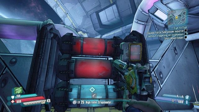 Żeby umożliwić ci poznanie w jaki sposób działają, Moxxi wyznaczy ci pierwszy generator do zniszczenia - Eye to Eye | Zadania główne w Borderlands The Pre-Sequel - Borderlands: The Pre-Sequel! - poradnik do gry