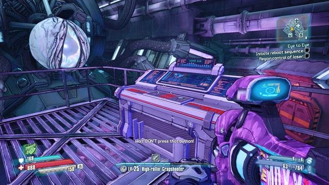 Powtórz czynność w dwóch kolejnych konsolach znajdujących się obok i rusz do Jacka na górę - Eye to Eye | Zadania główne w Borderlands The Pre-Sequel - Borderlands: The Pre-Sequel! - poradnik do gry