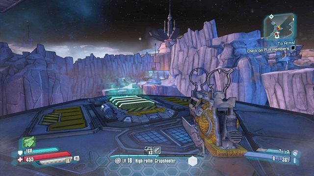 Po zebraniu 20 broni prowadzący poprosi cię o pomoc - To Arms! | Misje poboczne w Borderlands The Pre-Sequel - Triton Flats - Borderlands: The Pre-Sequel! - poradnik do gry