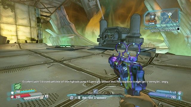 Będziesz musiał uzyskać trzy komponenty do budowanej przez niego rakiety - No Such Thing as a Free Launch | Misje poboczne - Triton Flats w Borderlands - Borderlands: The Pre-Sequel! - poradnik do gry