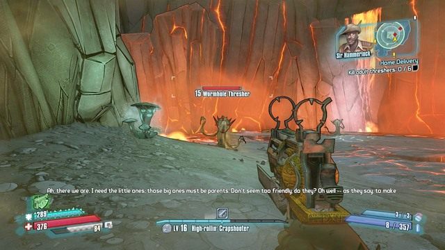 Po dotarciu na miejsce będzie musiał zabić pięć Tresher - Home Delivery | Misje poboczne - Concordia | Borderlands The Pre-Sequel - Borderlands: The Pre-Sequel! - poradnik do gry