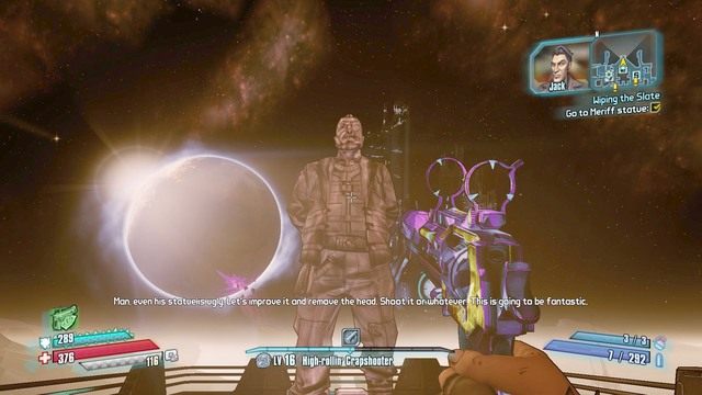 Na placu głównym będziesz musiał zniszczyć statuę samego Meriffa - Wiping the Slate | Misje poboczne - Concordia | Borderlands The Pre-Sequel - Borderlands: The Pre-Sequel! - poradnik do gry