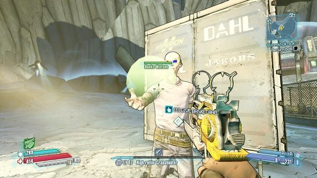 Wróć do koszykarza i oddaj mu jego szczęśliwą piłkę - Boomshakalaka | Misje poboczne - Outlands Canyon | Borderlands The Pre-Sequel - Borderlands: The Pre-Sequel! - poradnik do gry