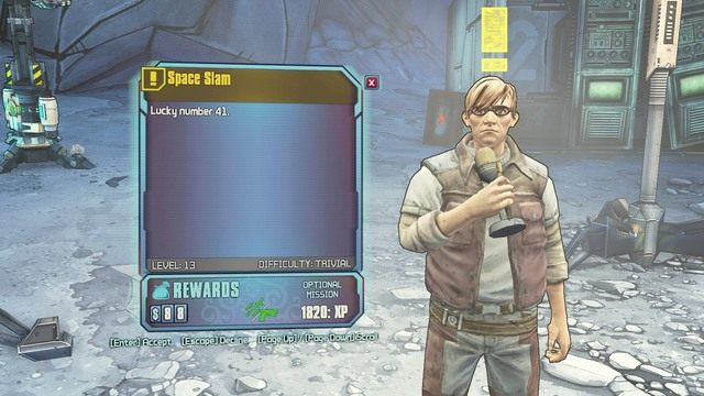 Zadanie dostępne będzie po wykonaniu misji pobocznej Boomshakalaka - Space Slam | Misje poboczne - Outlands Canyon | Borderlands The Pre-Sequel - Borderlands: The Pre-Sequel! - poradnik do gry