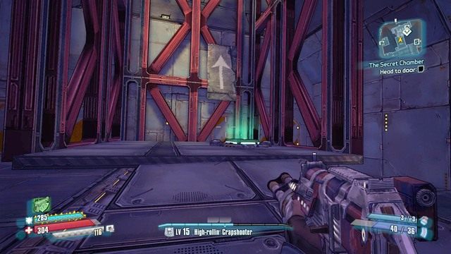 Podejdź do nieaktywnej windy i skorzystaj ze skoczny by dostać się na górę - The Secret Chamber | Misje poboczne - Pitys Fall | Borderlands The Pre-Sequel - Borderlands: The Pre-Sequel! - poradnik do gry