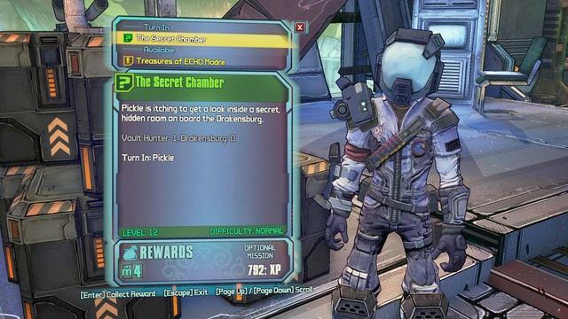 Po zebraniu wszystkich trzech dzienników skieruj się do drzwi i aktywuj próbkę głosu - The Secret Chamber | Misje poboczne - Pitys Fall | Borderlands The Pre-Sequel - Borderlands: The Pre-Sequel! - poradnik do gry
