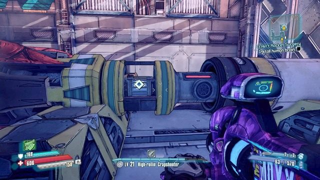 Jak zbierzesz potrzebne mózgi żołnierzy, wróć do naukowca i uzbrój jedną rakietę w mózg po czym odpal ją z głównej konsoli - It Aint Rocket Surgery | Misje poboczne - Research and Development - Borderlands: The Pre-Sequel! - poradnik do gry