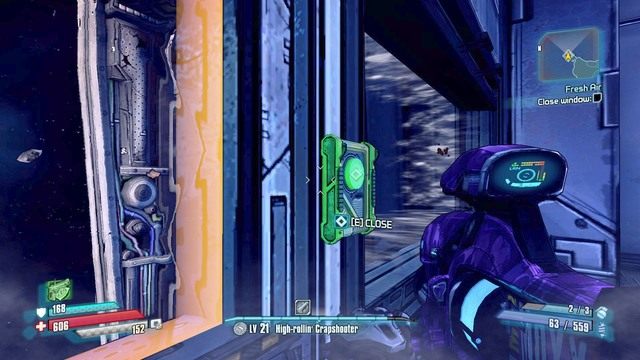 Po tym jak zobaczysz co się z nim stało, zamknij okno i idź do drugiego naukowca w południowej części Reasearch and Development - Fresh Air | Misje poboczne - Research and Development | Borderlands - Borderlands: The Pre-Sequel! - poradnik do gry