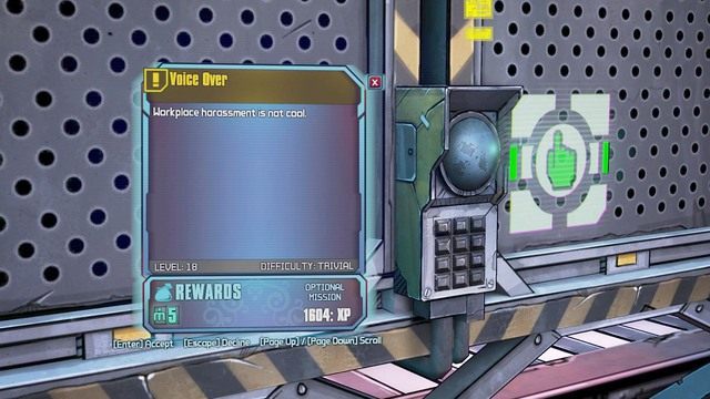 Misja Voice Over będzie dostępna po wykonaniu zadania z wątku głównego Science and Violence - Voice Over | Misje poboczne - Jacks Office | Borderlands The Pre-Sequel - Borderlands: The Pre-Sequel! - poradnik do gry