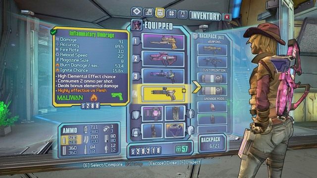 Po tym jak usłyszysz wiadomość uzbrój się w broń misji (broń zapalająca) i spal kwiaty - Paint Job | Misje poboczne - Hyperion Hub of Heroism | Borderlands - Borderlands: The Pre-Sequel! - poradnik do gry