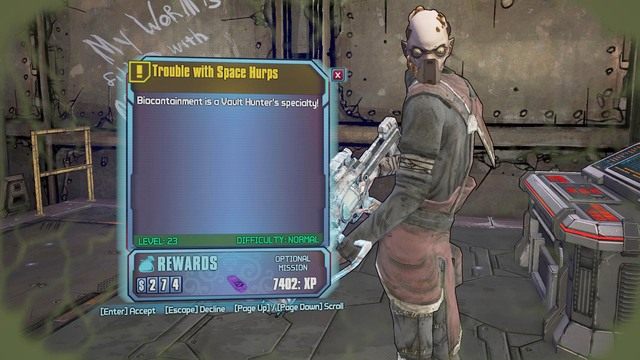 Misję Trouble With Space Hurps dostaniesz po wykonaniu misji pobocznej In Perfect Hibernation od Lazloo - Trouble With Space Hurps | Misje poboczne - Veins of Helios | Borderlands - Borderlands: The Pre-Sequel! - poradnik do gry