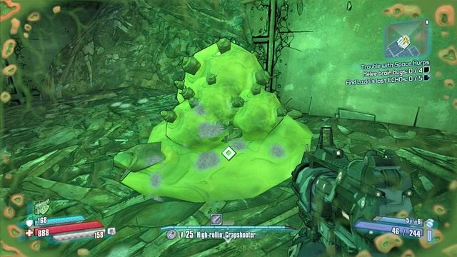 Drugim krokiem jest wyprowadzenie każdemu z nich ciosu wręcz - Trouble With Space Hurps | Misje poboczne - Veins of Helios | Borderlands - Borderlands: The Pre-Sequel! - poradnik do gry