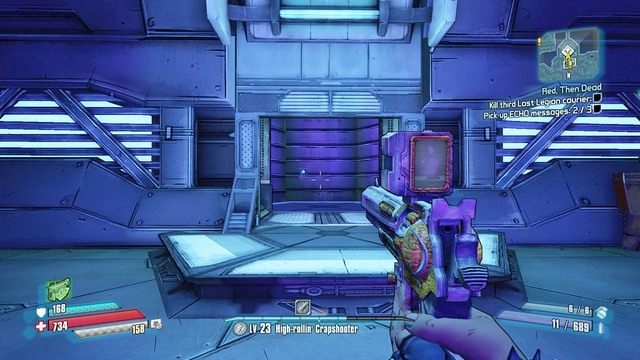 Obrazek przedstawia windę do szybkiego powrotu na górne części lokacji - Red, Then Dead | Misje poboczne - Lunar Launching Station | Borderlands - Borderlands: The Pre-Sequel! - poradnik do gry