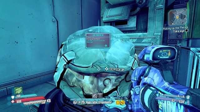 Po sklejeniu oka zabierz go i umieść na podeście obok - Picking Up the Pieces | Misje poboczne - Lunar Launching Station | Borderlands - Borderlands: The Pre-Sequel! - poradnik do gry