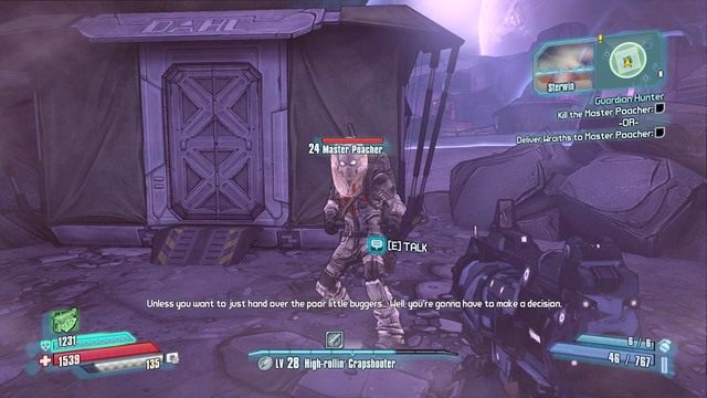 Powtórz krok z każdym strażnikiem i porozmawiaj ze Sterwinem - Guardian Hunter | Misje poboczne - Vorago Solitude | Borderlands The Pre-Sequel - Borderlands: The Pre-Sequel! - poradnik do gry