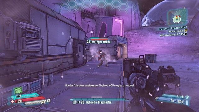 Podczas wywieszania flagi musisz zabić 15 bandytów, którzy was zaatakują - Return of Captain Chef | Misje poboczne - Vorago Solitude | Borderlands - Borderlands: The Pre-Sequel! - poradnik do gry