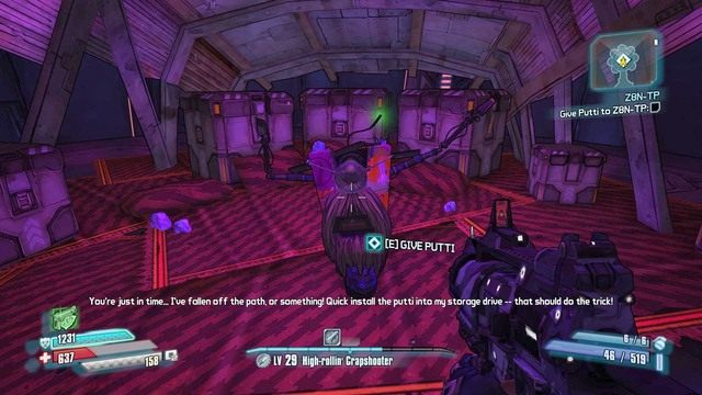 Po wykonanym zadaniu wróć do Claptrapa i porozmawiaj z nim - Z8N-TP | Misje poboczne - Tychos Ribs | Borderlands The Pre-Sequel - Borderlands: The Pre-Sequel! - poradnik do gry