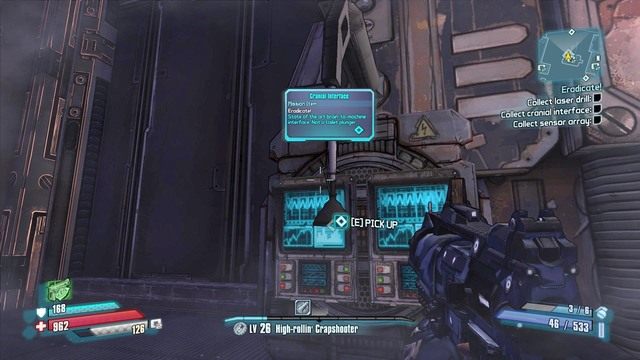 Trzecim elementem będzie Cranial Interface - Eradicate! | Misje poboczne - Jacks Office | Borderlands The Pre-Sequel - Borderlands: The Pre-Sequel! - poradnik do gry