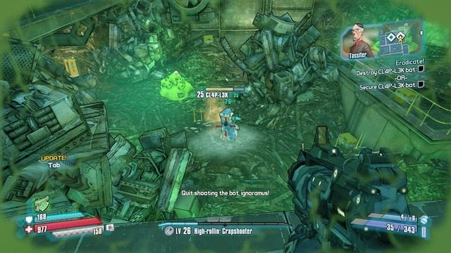 Niezależnie od tego jaką drogę wybrałeś, wróć do bounty board w Jacks Office po nagrodę - Eradicate! | Misje poboczne - Jacks Office | Borderlands The Pre-Sequel - Borderlands: The Pre-Sequel! - poradnik do gry