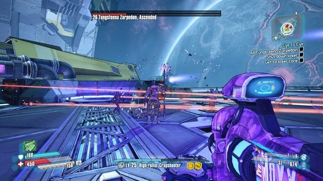 Drugą fazą walki jest ostrzeliwanie samej Zarpedon - Zarpedon | Bossowie i taktyki w Borderlands The Pre-Sequel - Borderlands: The Pre-Sequel! - poradnik do gry