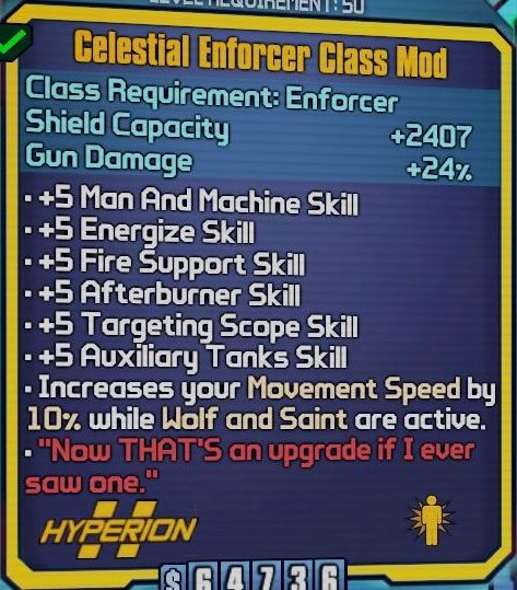 Najlepszym dla Wilhelma class modem jest Celestial Class Mod - Wilhelm The Enforcer w Borderlands The Pre-Sequel | Klasy postaci - Borderlands: The Pre-Sequel! - poradnik do gry