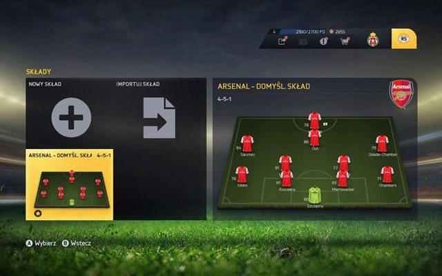 Dokonywanie korekty ustawienia czy też zmiany poszczególnych zawodników przed każdym kolejnym spotkaniem nie musi być już żmudną codziennością - teraz w każdej chwili możesz zapisać aktualny skład i wczytać go wówczas, gdy będziesz chciał go wykorzystać podczas rozgrywki - Składy | Tryb kariery menedżerskiej w FIFA 15 - FIFA 15 - poradnik do gry