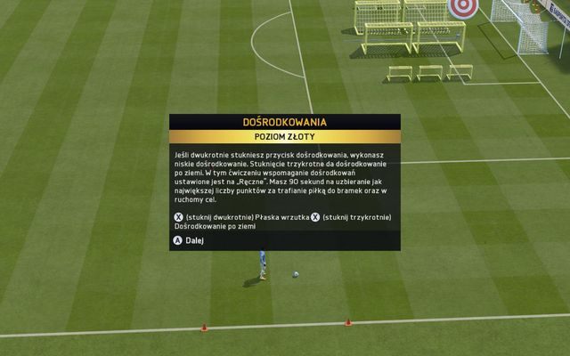 Tym razem skorzystasz z trzech typów dośrodkowań: klasycznego, niskiego oraz dośrodkowania po ziemi - Dośrodkowania | Gry treningowe w FIFA 15 - FIFA 15 - poradnik do gry