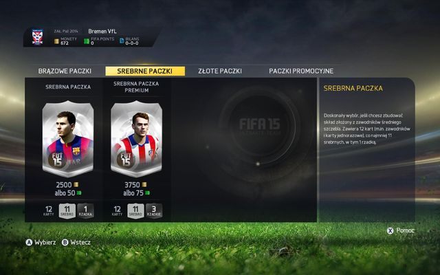Paczki kupimy w sklepie FUT. - Paczki i ich ceny | FIFA Ultimate Team w FIFA 15 - FIFA 15 - poradnik do gry