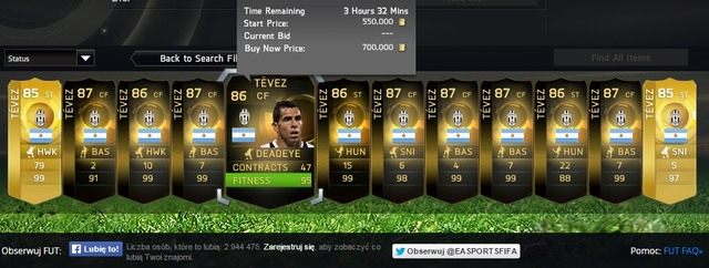 Źródło: https://www.easports.com/pl/fifa/ultimate-team/web-app - Handel kartami In-Form w FIFA 15 - FIFA 15 - poradnik do gry