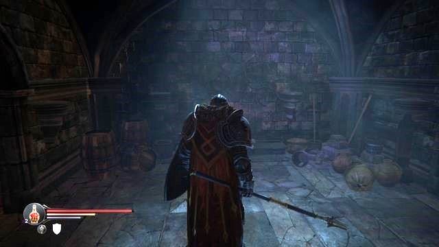 Ściana, którą możesz zniszczyć za pomocą szarży (naprzeciwko skrzyni). - Nadkruszone ściany | Znajdźki, sekrety, przedmioty w Lords of the Fallen - Lords of the Fallen - poradnik do gry