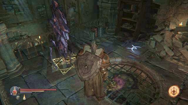 Po wejściu na tajemniczy znak szybko biegnij, aby zdążyć przed zamknięciem drzwi. - Dalsza eksploracja w Lords of the Fallen | Cytadela Keystone - kolejna wizyta - Lords of the Fallen - poradnik do gry