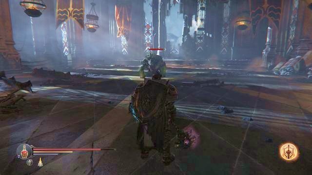 Przeciwnik czekający w Sali Inicjacji zadaje spore obrażenia swoimi atakami, dlatego uważnie wykonuj uniki. - Dalsza eksploracja w Lords of the Fallen | Cytadela Keystone - kolejna wizyta - Lords of the Fallen - poradnik do gry