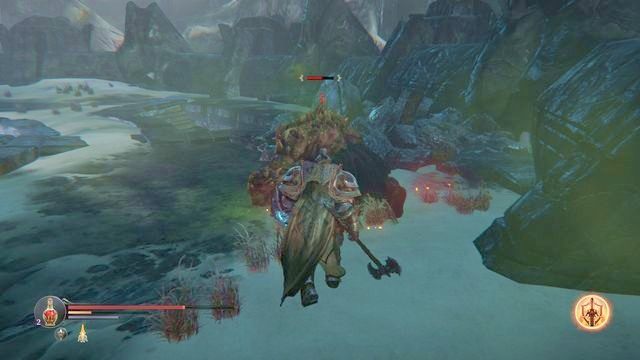 Bestia potrafi mocno uderzyć. Dodatkowo zatruwa Harkyna. - Wejście z Yetką | Świątynia - kolejna wizyta | Lords of the Fallen - Lords of the Fallen - poradnik do gry