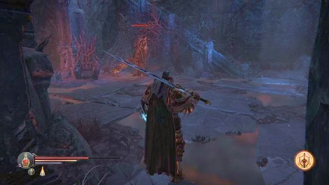 Standardowo uważaj na Strażnika. Przy okazji zapisz także grę korzystając z checkpointa. - Pokonaj Niszczyciela, ostatniego z Rhogarskich Lordów | Komnata Kłamstw - Lords of the Fallen - poradnik do gry