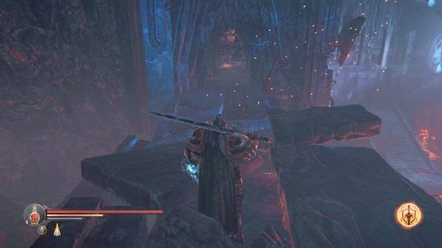 Przy moście uważaj na przepaść. - Pokonaj Niszczyciela, ostatniego z Rhogarskich Lordów | Komnata Kłamstw - Lords of the Fallen - poradnik do gry