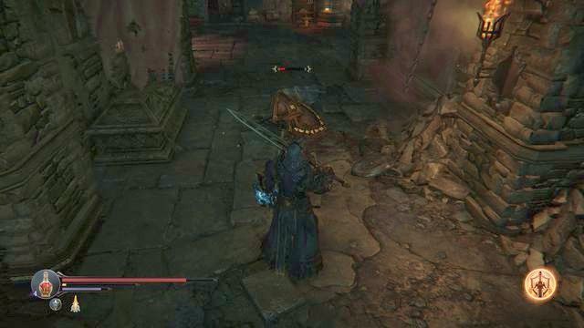 Kilku przeciwników atakujących jednocześnie może upsuć trochę krwi Harkynowi. - Staw czoło Antanasowi w Cytadeli | Cytadela Keystone - ostatnie starcie - Lords of the Fallen - poradnik do gry