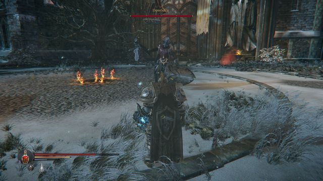 Fala sygnalizowana machnięciami miecza nad głową Dowódcy. - Dowódca - Keystone | Bossowie w Lords of the Fallen - Lords of the Fallen - poradnik do gry