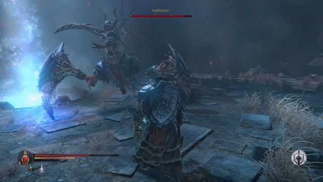 Zamach, po którym nastąpi ostre cięcie. - Infiltrator - Świątynia | Bossowie w Lords of the Fallen - Lords of the Fallen - poradnik do gry