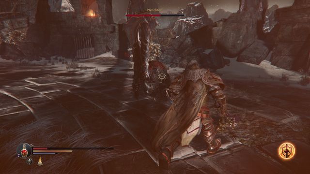 Boss składający się do przywołania pocisków. - Protektor - Świątynia | Bossowie w Lords of the Fallen - Lords of the Fallen - poradnik do gry