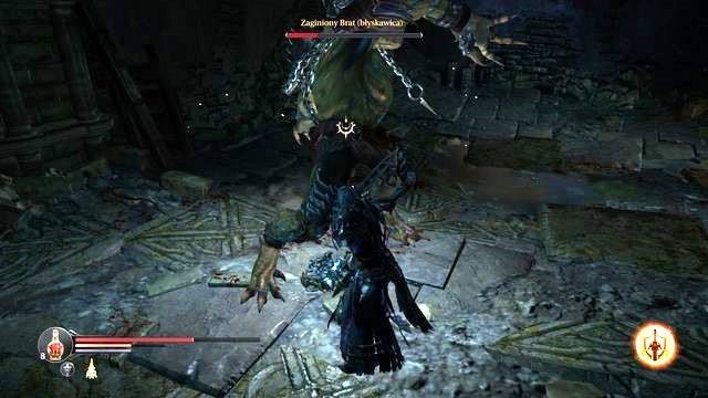 Uniknięcie pierwszego ciosu z serii (atak brata błyskawicy) stawa świetną okazję do kontry w plecy przeciwnika. - Zaginieni Bracia - Cytadela Keystone | Bossowie w Lords of the Fallen - Lords of the Fallen - poradnik do gry